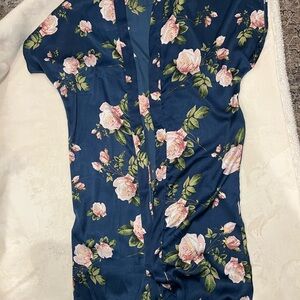 Guess Floral Kimono in Navy and Pink